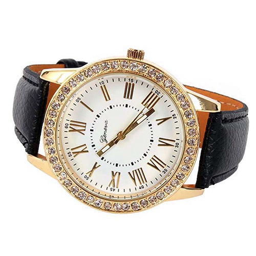 BLING GOLD CRYSTAL WOMENS WATCHES
